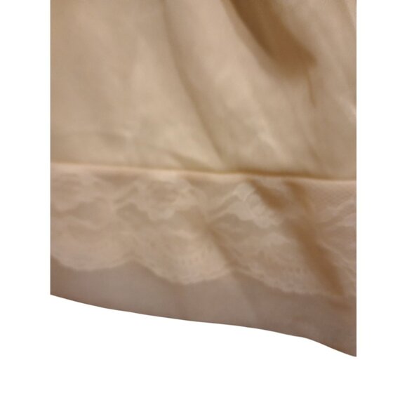 Vintage Cream Full Slip With Lace Details Adjustable Straps Womens Lingerie Unde - Picture 4 of 11